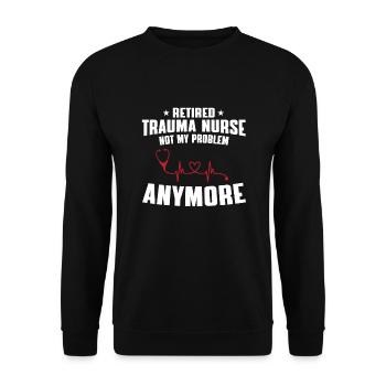 Retired accident nurse - Unisex Sweatshirt - black - Front - Alina (178cm) & Michal (187cm)