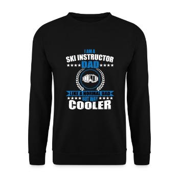 Ski Instructor Dad Outfit Father's Day - Unisex Sweatshirt - black - Front - Alina (178cm) & Michal (187cm)