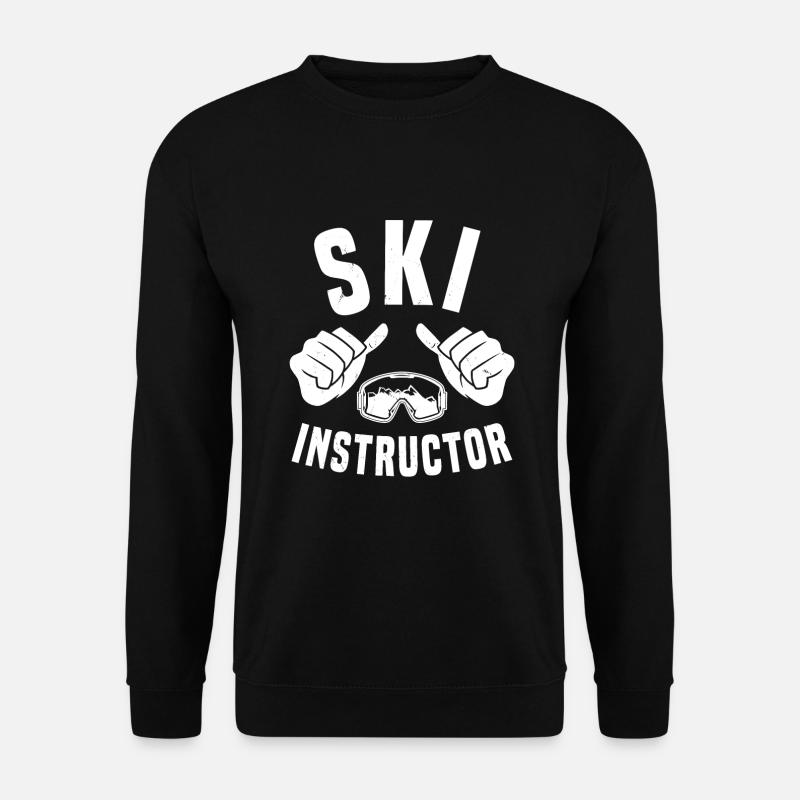 Skilehrer Skibriller Skiunterricht - Unisex Pullover - Schwarz