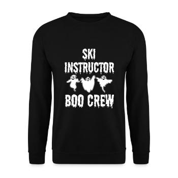 Skilehrer Boo Crew Spooky Halloween - Unisex Pullover - Schwarz - Vorne - Alina (178cm) & Michal (187cm)