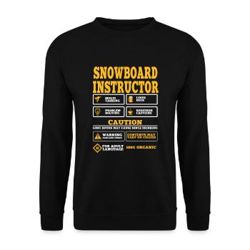 Funny Ski Instructor Saying Shirt - Unisex Sweatshirt - black - Front - Alina (178cm) & Michal (187cm)