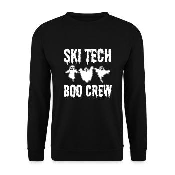 Ski Tech Boo Crew Halloween Ghosts - Unisex Sweatshirt - black - Front - Alina (178cm) & Michal (187cm)
