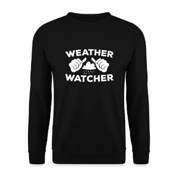 Drôle d’observateur météorologique Météorologie - Sweat-shirt Unisexe - noir - Devant - Alina (178cm) & Michal (187cm)