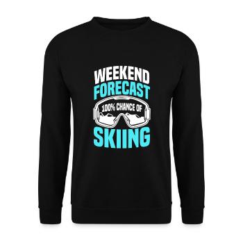 Vorhersage Für Das Skiwochenende - Unisex Pullover - Schwarz - Vorne - Alina (178cm) & Michal (187cm)