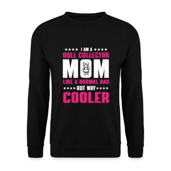Doll collector mom - Unisex Sweatshirt - black - Front - Alina (178cm) & Michal (187cm)
