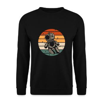 Retro Voodoo Doll Design - Sweat-shirt Unisexe - noir - Devant - Alina (178cm) & Michal (187cm)
