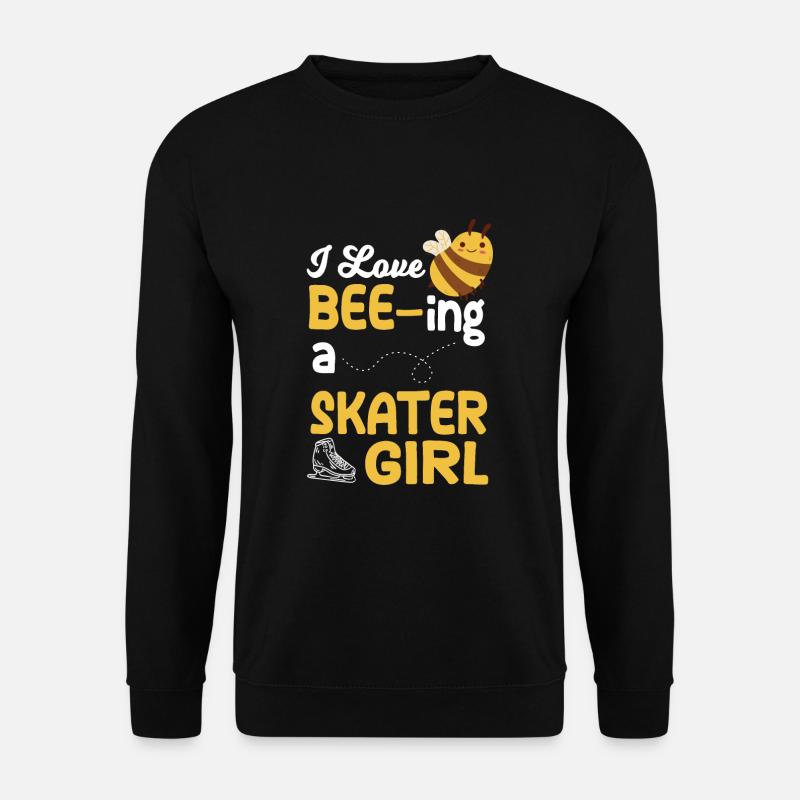 Niedliche Eislaufmädchen Eiskunstläuferin - Unisex Pullover - Schwarz