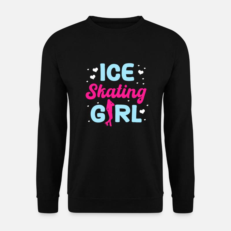 Schlittschuh Mädchen Design - Unisex Pullover - Schwarz