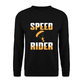Speed Rider - Unisex Pullover - Schwarz - Vorne - Alina (178cm) & Michal (187cm)
