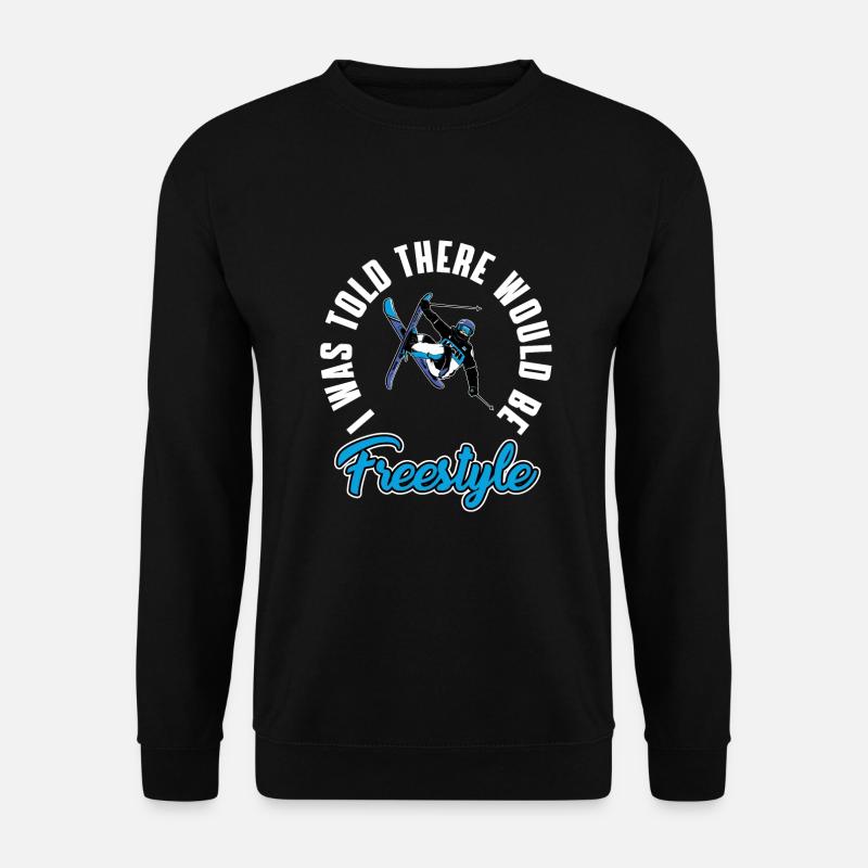 Funny freestyle ski design - Unisex Sweatshirt - black