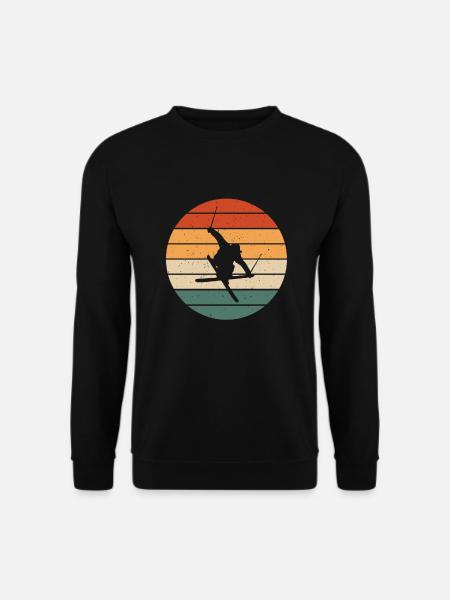 Ski Rétro Freestyle Design - Sweat-shirt Unisexe - noir