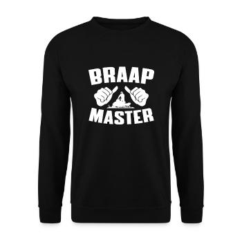 Braap Master Motoneigiste - Sweat-shirt Unisexe - noir - Devant - Alina (178cm) & Michal (187cm)