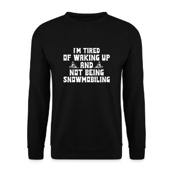 Snowmobile - Unisex Sweatshirt - black - Front - Alina (178cm) & Michal (187cm)