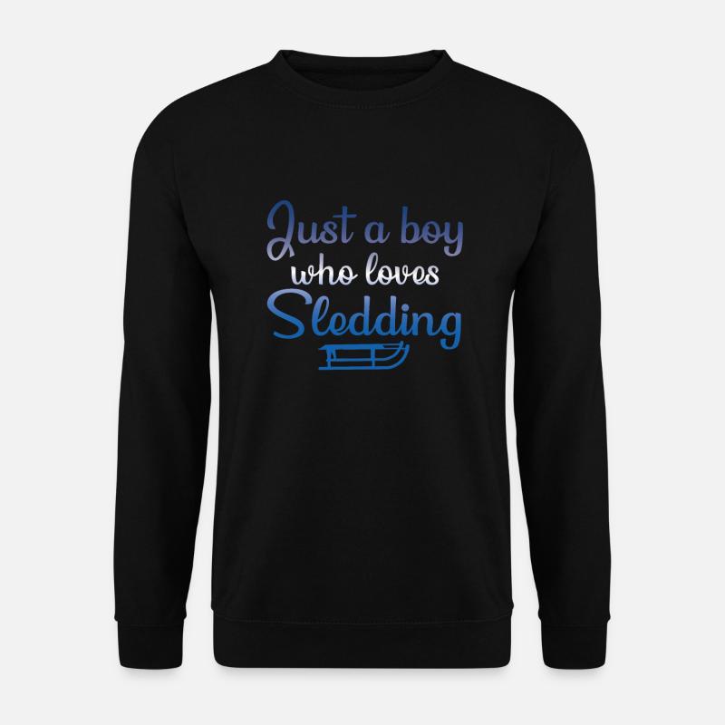 Sledding Boys Design - Unisex Sweatshirt - black