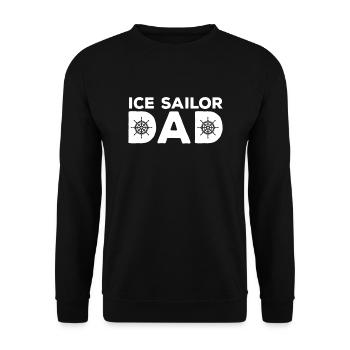 Ice Sailor Papa Shirt Men Ice Sailing - Unisex Sweatshirt - black - Front - Alina (178cm) & Michal (187cm)