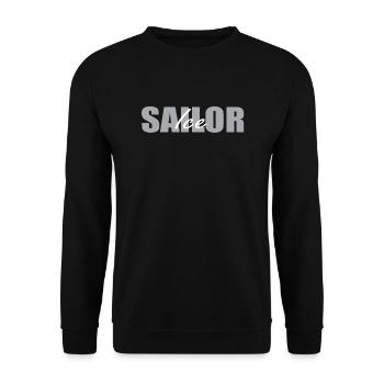 Ice Sailor Lettering Ice Sailing - Unisex Sweatshirt - black - Front - Alina (178cm) & Michal (187cm)