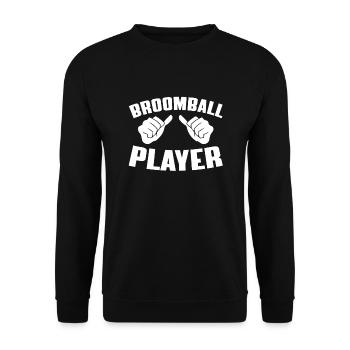 Joueur de ballon-balai - Sweat-shirt Unisexe - noir - Devant - Alina (178cm) & Michal (187cm)