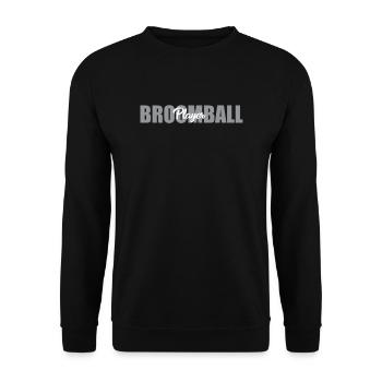 Broomball Player Briefing - Unisex Sweatshirt - black - Front - Alina (178cm) & Michal (187cm)