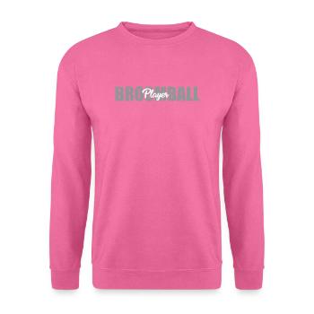 Broomball Spieler Schriftsatz - Unisex Pullover - Pink - Vorne