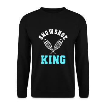Snowshoe King Snowshoeing - Unisex Sweatshirt - black - Front - Alina (178cm) & Michal (187cm)