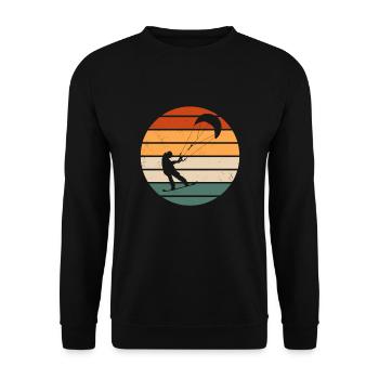 Snowkiter Outfit Snowboard Kite - Unisex Sweatshirt - black - Front - Alina (178cm) & Michal (187cm)