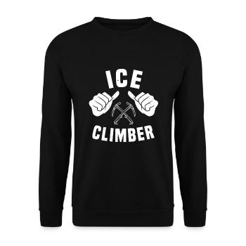 Ice climbers - Unisex Sweatshirt - black - Front - Alina (178cm) & Michal (187cm)