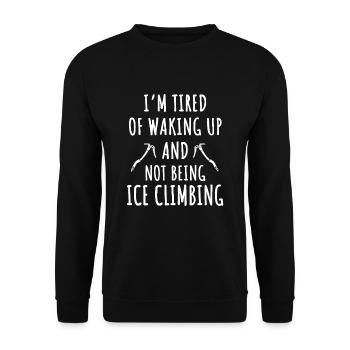 Un cadeau idéal pour les grimpeurs sur glace - Sweat-shirt Unisexe - noir - Devant - Alina (178cm) & Michal (187cm)
