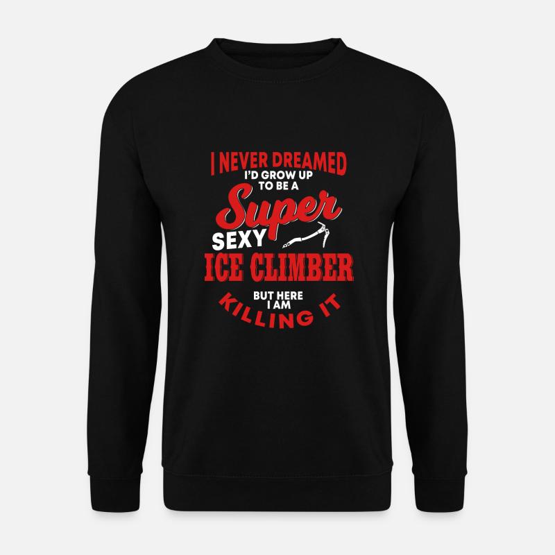 Lustige Eiskletterer Shirt - Unisex Pullover - Schwarz