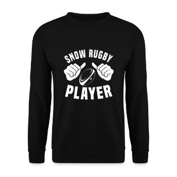 Joueurs de rugby sur neige - Sweat-shirt Unisexe - noir - Devant - Alina (178cm) & Michal (187cm)