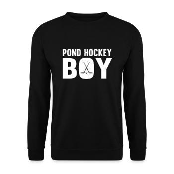 Garçon de hockey sur étang - Sweat-shirt Unisexe - noir - Devant - Alina (178cm) & Michal (187cm)