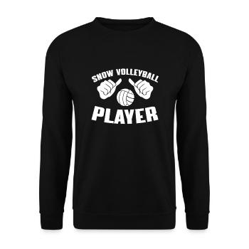 Snow Volleyball Player Shirt - Unisex Sweatshirt - black - Front - Alina (178cm) & Michal (187cm)