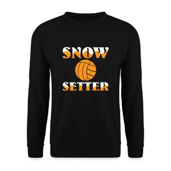 Snow Setter Snow Volleyball - Unisex Pullover - Schwarz - Vorne - Alina (178cm) & Michal (187cm)