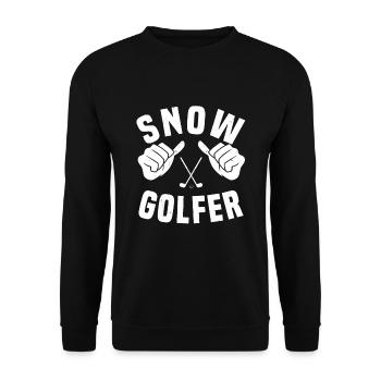 Snow Golfer T-Shirt - Unisex Sweatshirt - black - Front - Alina (178cm) & Michal (187cm)