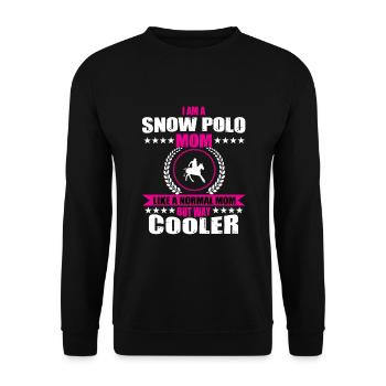 Snow Polo Mama Gift Women - Unisex Sweatshirt - black - Front - Alina (178cm) & Michal (187cm)