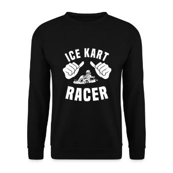 Coureur de kart sur glace - Sweat-shirt Unisexe - noir - Devant - Alina (178cm) & Michal (187cm)