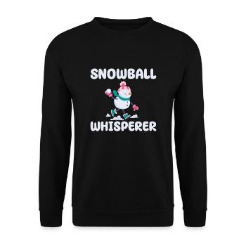 Snowball Whisperer - Unisex Sweatshirt - black - Front - Alina (178cm) & Michal (187cm)