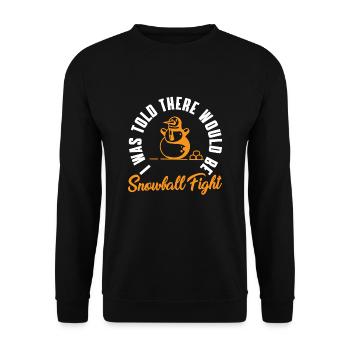 Retro Snowman Silhouette Holiday Decoration - Unisex Sweatshirt - black - Front - Alina (178cm) & Michal (187cm)