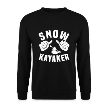 Snow Kayaking - Unisex Pullover - Schwarz - Vorne - Alina (178cm) & Michal (187cm)