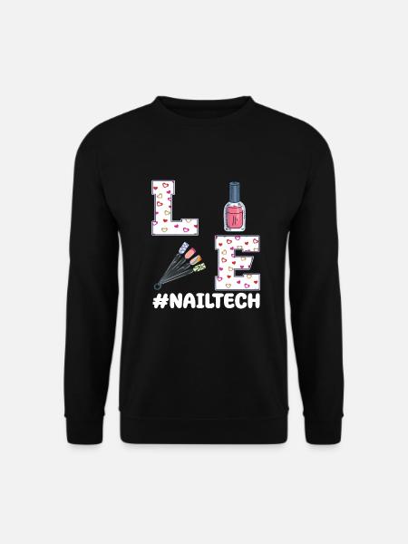 Nail Technician Valentine's Day Design - Unisex Sweatshirt - black