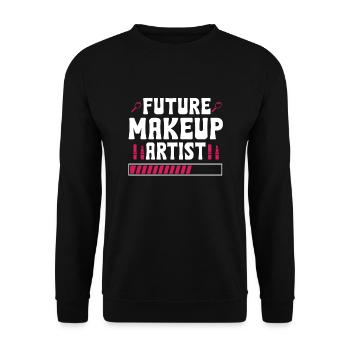 Future Makeup Artist T-shirt - Unisex Sweatshirt - black - Front - Alina (178cm) & Michal (187cm)