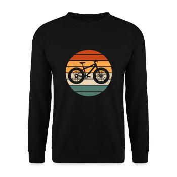 Fat Bike Retro - Unisex Sweatshirt - black - Front - Alina (178cm) & Michal (187cm)
