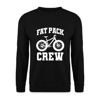 Fat Pack Crew Outfit Fat Bike - Unisex Pullover - Schwarz - Vorne - Alina (178cm) & Michal (187cm)
