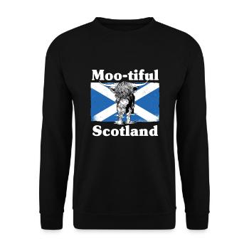 Moo-tiful - Ecosse - Sweat-shirt Unisexe - noir - Devant - Alina (178cm) & Michal (187cm)
