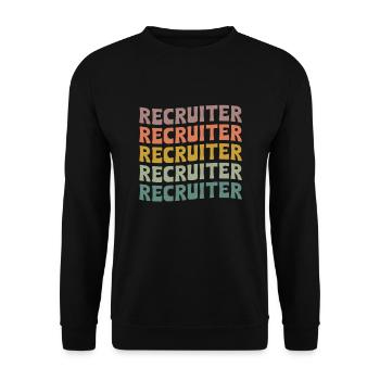 Recruiter - Unisex Pullover - Schwarz - Vorne - Alina (178cm) & Michal (187cm)
