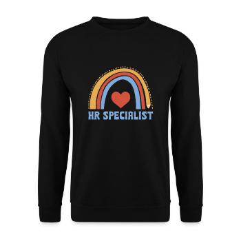 Cute HR Specialist Boho Rainbow Design - Unisex Sweatshirt - black - Front - Alina (178cm) & Michal (187cm)