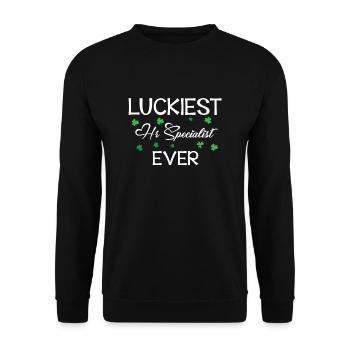 Le spécialiste des ressources humaines le plus heureux de tous les temps - Sweat-shirt Unisexe - noir - Devant - Alina (178cm) & Michal (187cm)
