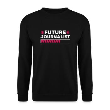 Future Journalist Shirt Media Journalism - Sweat-shirt Unisexe - noir - Devant - Alina (178cm) & Michal (187cm)