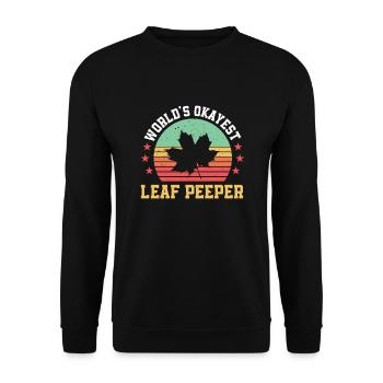 Drôle de cadeau Leafpeer - Sweat-shirt Unisexe - noir - Devant - Alina (178cm) & Michal (187cm)