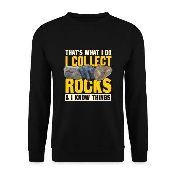 Cadeau de collectionneur Funny Rock - Sweat-shirt Unisexe - noir - Devant - Alina (178cm) & Michal (187cm)