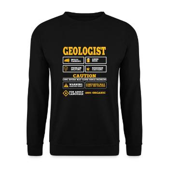 Funny Geologist Outfit Geology Earth Sciences - Unisex Sweatshirt - black - Front - Alina (178cm) & Michal (187cm)